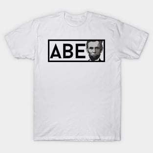 ABE: Black & White President Lincoln Portrait T-Shirt